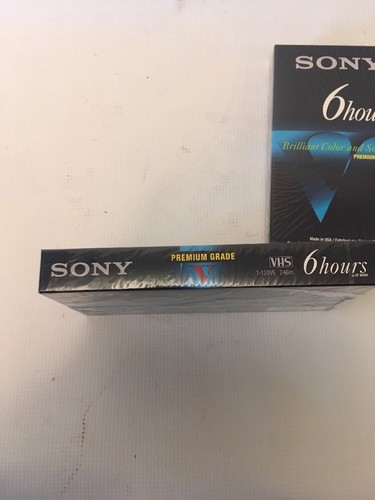 2 NEW VHS BLANK TAPES SONY 6 HOUR T-120 - Picture 3 of 4