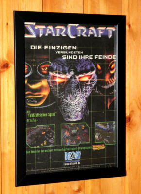 未使用　非売品　PC　ポスター　スタークラフト　STAR CRAFT　ブリザード 1998 Blizzard StarCraft Old Rare Small Poster / Vintage Ad Page