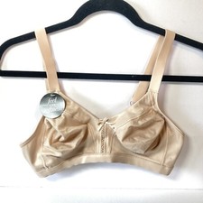 Bali Classic Support Bra Cool Comfort WireFree 36C Neutral, New w Minor Defects