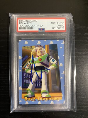 TIM ALLEN SIGNED AUTO TOY STORY BUZZ LIGHTYEAR SKYBOX TRADING CARD