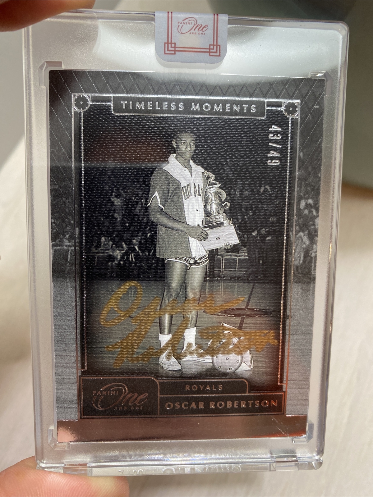 2020-21 Panini One and One Oscar Robertson Timeless Moments Silver SSP /49