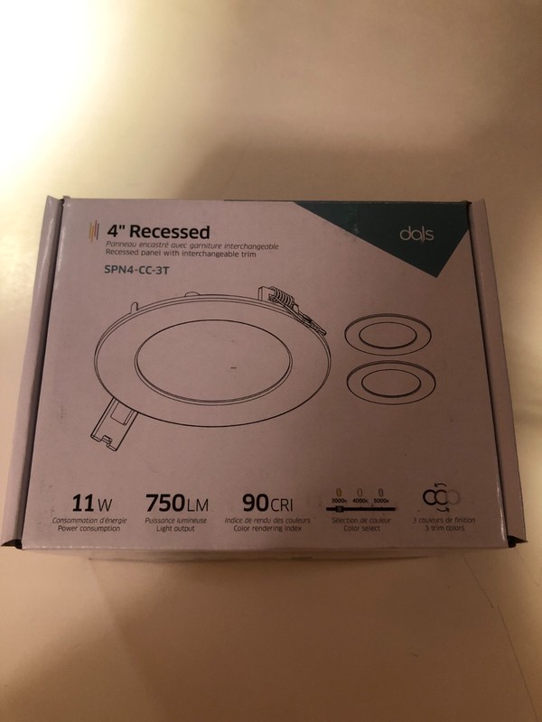 Brand New - DALS Lighting Ultraslim 4" LED Canless Recessed Light - set of 2