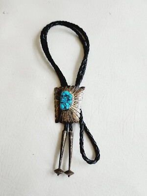 アクセサリー Navajo Turquoise Silver Loop Tie Navajo Turquoise Silver Loop Tie