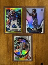 Brendan Rodgers Bowman Chrome Colorado Rockies Rookie Card Lot (3)