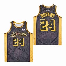 Youth/Men Bryant 24 Team Mamba Basketball Jersey Black Snake Skin Tribute