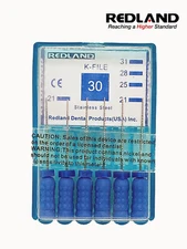 REDLAND Endodontic Root Canal K-file 21mm Size 30 (6 per pack)