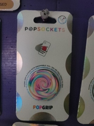 PopSockets PopGrip Phone Grip & Stand Swap Top Jawbreaker Gloss Rainbow Swirl