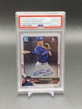 2018  Bowman Draft Jordan Groshans CDA-JG 1st Auto PSA 10 | Miami Marlins