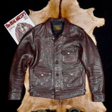 Vintage Style Men's Cowhide Rancher Biker Jacket Full Grain Tea Core Distressed