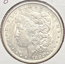1882-O MORGAN SILVER DOLLAR AMOST UNCIRCULATED+  ACTUAL COIN #13134