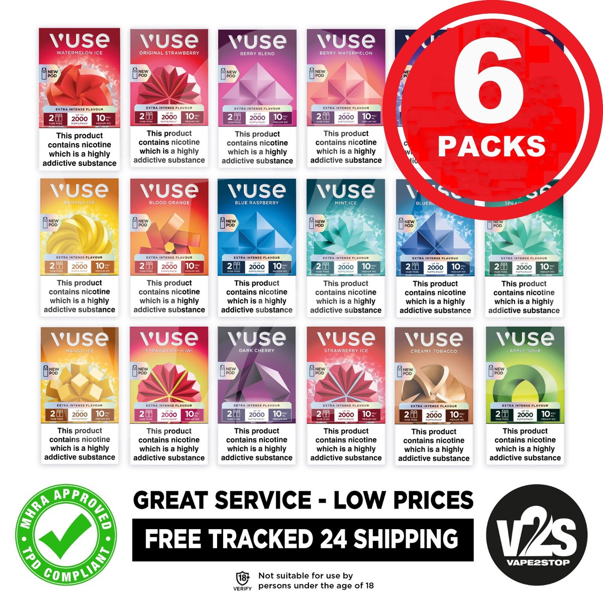 vuse pods price 2 pack Vuse E-cigarettes main image 1