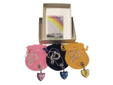 Glass Heart Keepsake Urn Gift Set Pet Memorial Pendant Necklace Dog Cat Any Pet