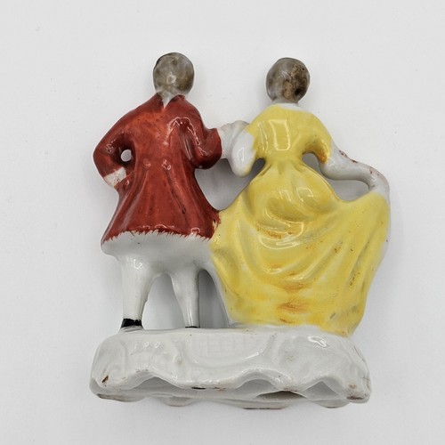 Coppia danzante antica vintage occupato Giappone metà secolo, ceramica/porcellana - Foto 3 di 6