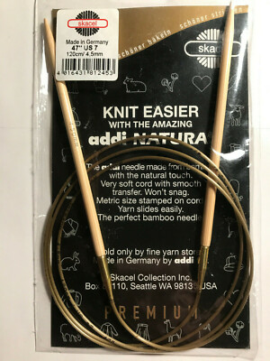addi Natura  Bamboo Circular Needles Skacel USA US 7 (4.5mm) 47 inch(120cm)