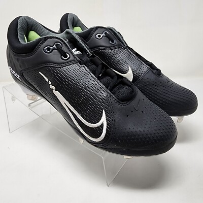Nike Softball Cleats Womens 9 Black Hyperdiamond 4 React Elite Cushioned 