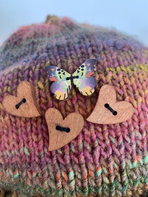 Hand Knits 2 Love Beanie Slouch Hat Cap Ombre Adjustable Fit  display picture 3