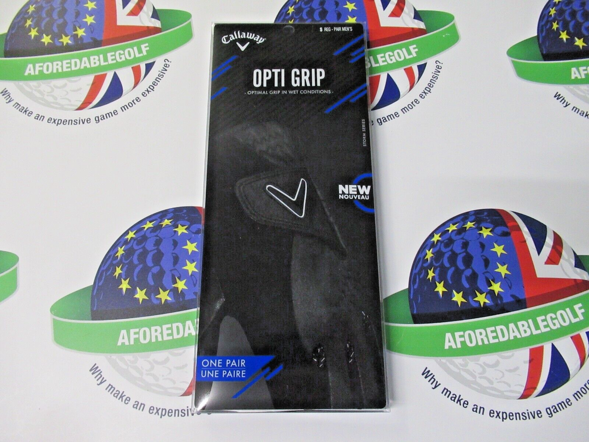 callaway opti grip black wet weather gloves small pair UK