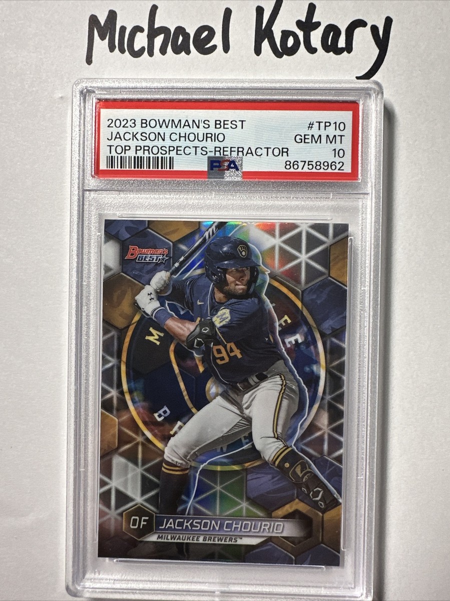 Lot De 3 Cartes Bowman's Best Jackson Chourio Top Prospects 2023 #TP-10 (RC)