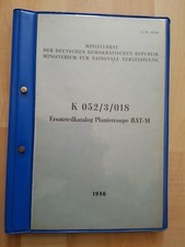 NVA Vorschrift K052/3/018 Planierraupe BAT-M Ersatzteile 1986