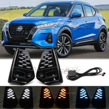 LED DRL For Nissan KICKS 2021+ Daytime Running Light Fog Lamp Turn Signal