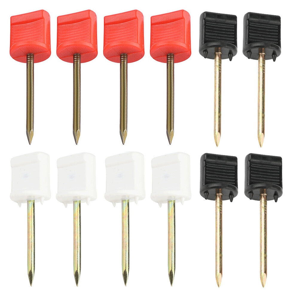 12X Archery Target Pins Steel Nails Fix Straw Board Paper Targets Bow