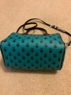 "COACH" Handbag-Turquoise & Black-Flowers-Handles or Strap-NEW w/o TAG — photo 7