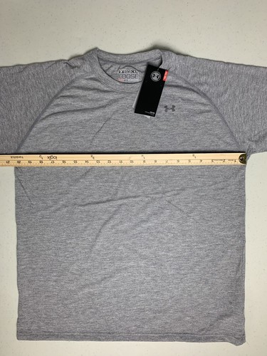 Camiseta Under Armour Big Boys Talla YXL Suelta Mangas Cortas Heat Gear Gris Nueva Con Etiquetas - Imagen 8 de 8