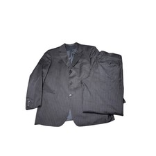 Hugo Boss Einstein Sigma Pinstripe Suit 100 Virgin Wool Grey 42R W36 L30 USA