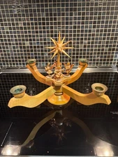 Albin Preissler German Natural Wood 4 Angels Advent Candlestick Candle Holder