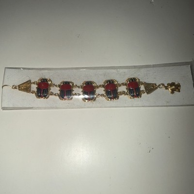 Egyptian Scarab Metal Bracelet (K 