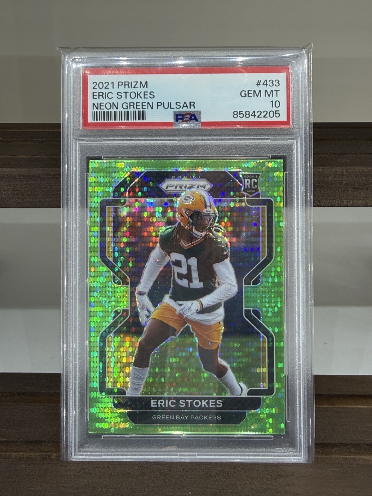 Eric Stokes Panini Prizm #433 Neon Green Pulsar