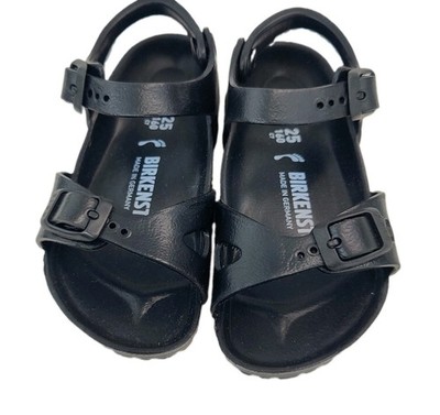 Birkenstock Kids Toddler Size 9 Rio EVA Black Sandal Narrow Width New with Box