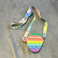 Rainbow Pop It Strawberry Silicone Girls Cros...
