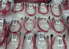 Lot of 5 Supermicro CBL-0044L SATA 57.5cm 2ft Cable Flat Straight-Straight SATA3