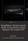 Montblanc Meisterstück   Letter Opener and Single/Double Pen Tray- Made In Italy — photo 2