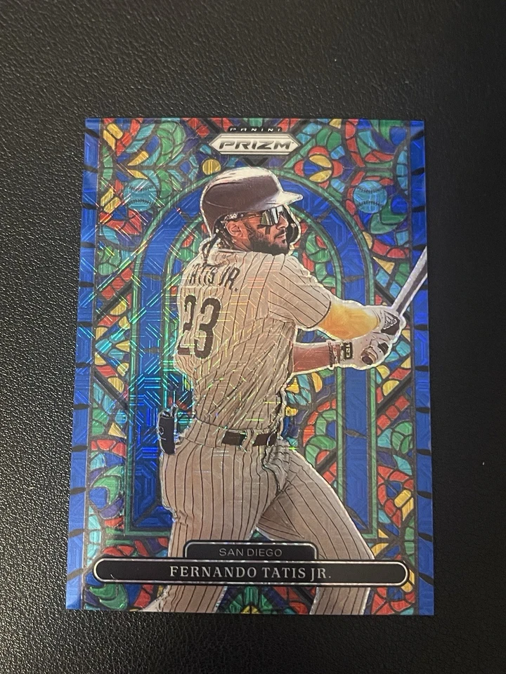 2022 Panini Prizm Fernando Tatis Jr. #SG-1 Blue Mojo Stained Glass #/199 Padres - Image 3 of 4
