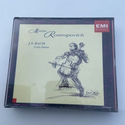 J.S. BACH: CELLO SUITES - MSTISLAV ROSTROPOVICH'' CD / 1995, K1