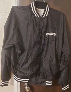 Tae Kwon Do Satin Jacket Black Belt Club Patch Size Large