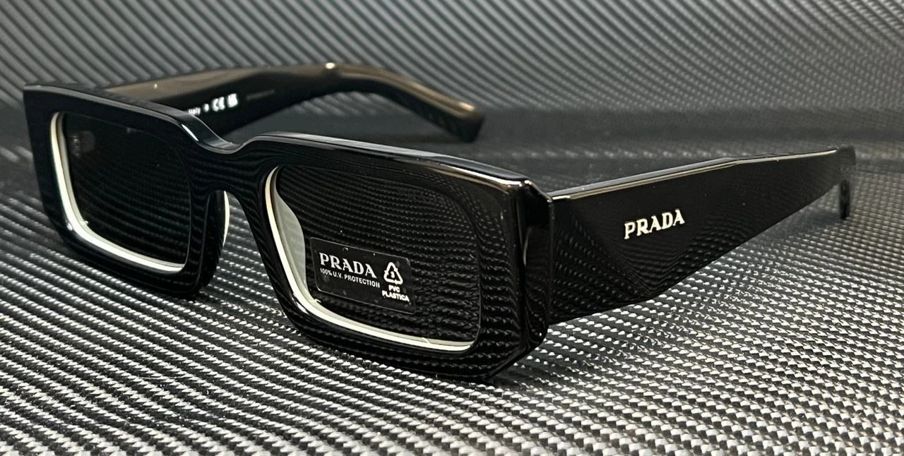 Prada — PRADA PR 06YS 09Q5S0 Black White Grey Men's 53 mm Sunglasses