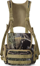 Binocular Harness Hunting Chest Pack - Branch Camo Silent anti Glare Bino Bag wi