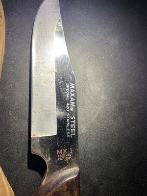 Maxam steel special 420 stainless japan with sheath broken tip