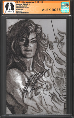 Immortal She-Hulk #1 CGC 9.8 Ross Sketch Signed by Alex Ross