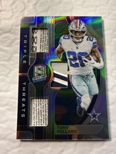 2023 Panini Spectra - Triple Threats Tony Pollard /4 Laundry tag