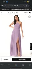 Azazie Purple Sleeveless Bridesmaid Dress with Azazie Garment Bag