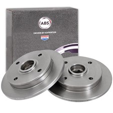 2x A.B.S. BREMSSCHEIBEN 222mm HINTEN passend für MAZDA 323