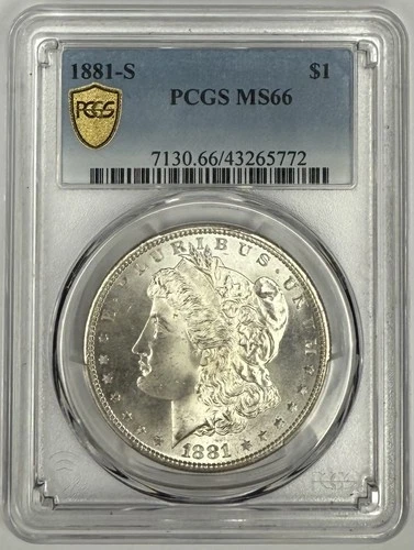 1881 S Morgan Silver Dollar $1 PCGS MS66 ‼️BLAST WHITE - FROSTY DEVICES‼️