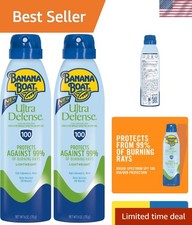 Ultra Defense Clear Sunscreen Spray SPF 100 - Hydrating  Water Resistant, 6oz