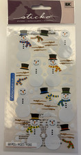 Sticko Christmas Scrapbooking Stickers - Snowmen - New In Package