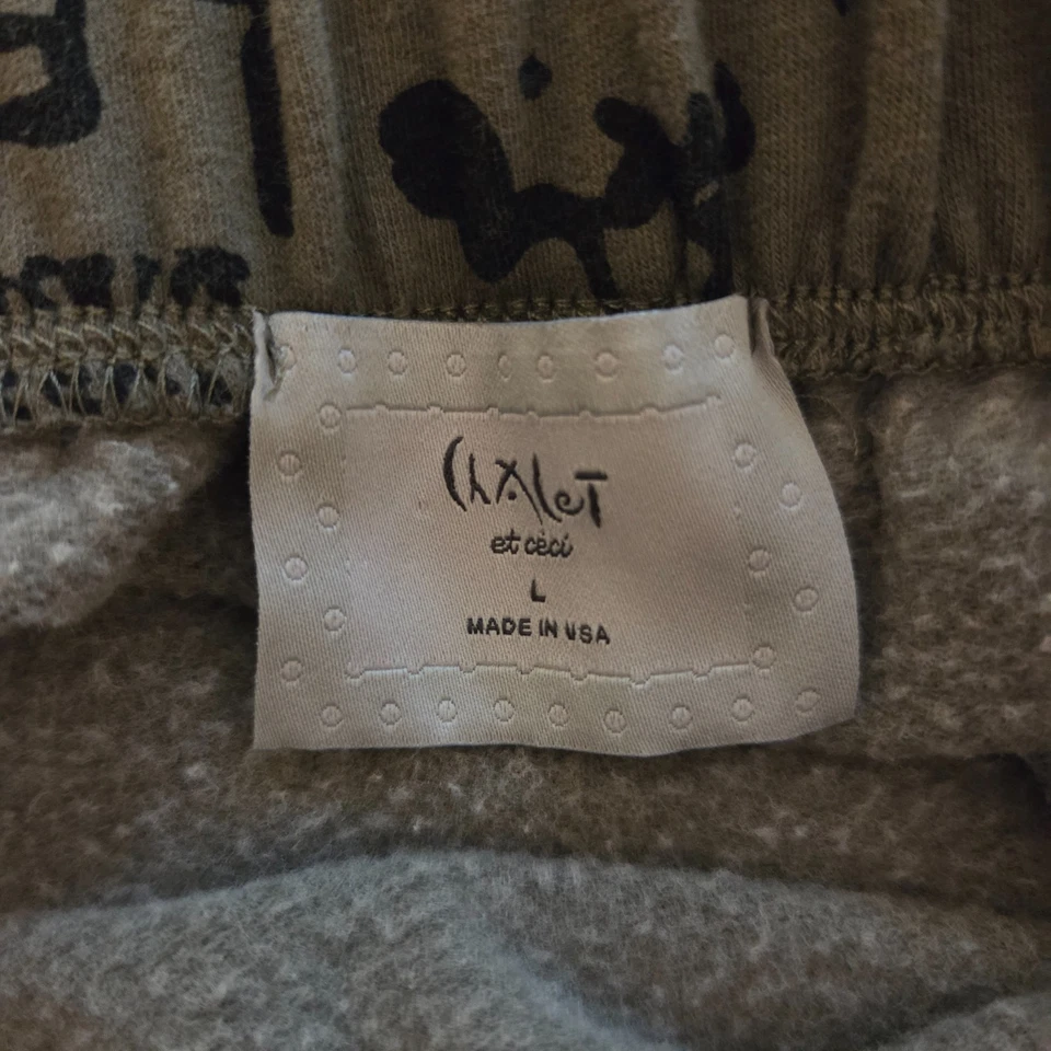 Maxi Falda Chalet Et Ceci Polar Talla L Verde Francés Graffiti Lagenlook Artística Foto 3 de 4