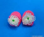 VERY RARE Vintage Mattel Nan n Fran #1134 Tutti Doll Slippers MINTY ~ 1960's